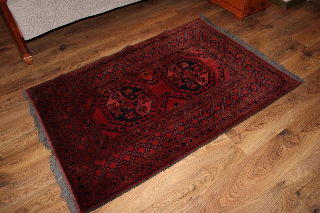Tkany wełniany dywan z frędzlami_100 x 160cm
