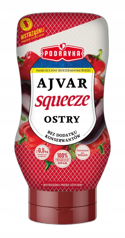 PODRAVKA Ajvar Squeeze ostry butelka 950g