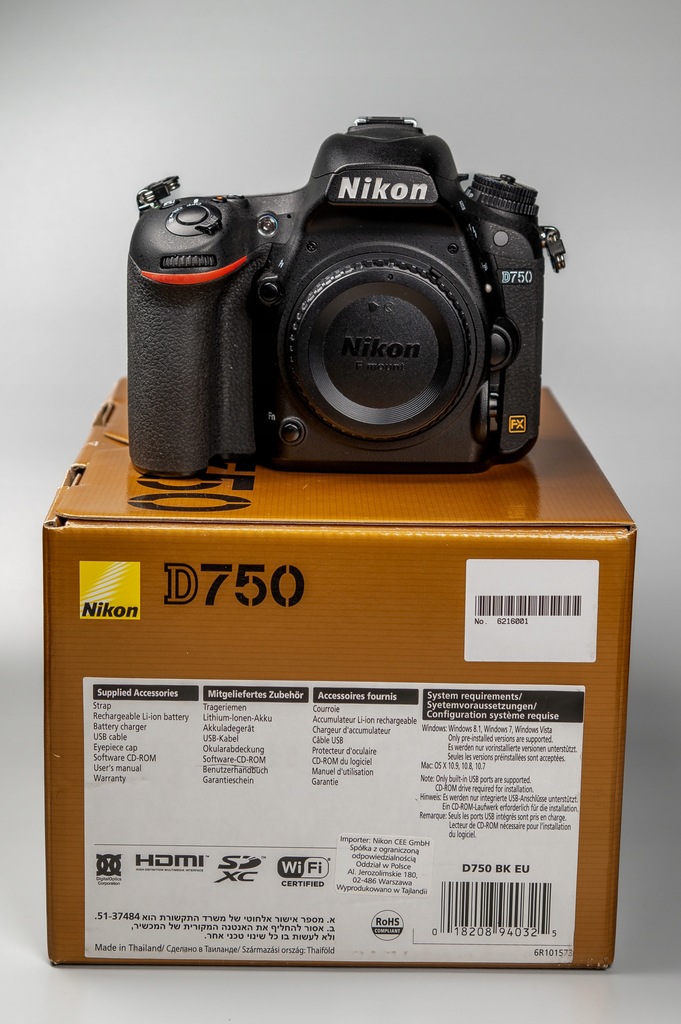 Lustrzanka Nikon D750 BODY przebieg 6596