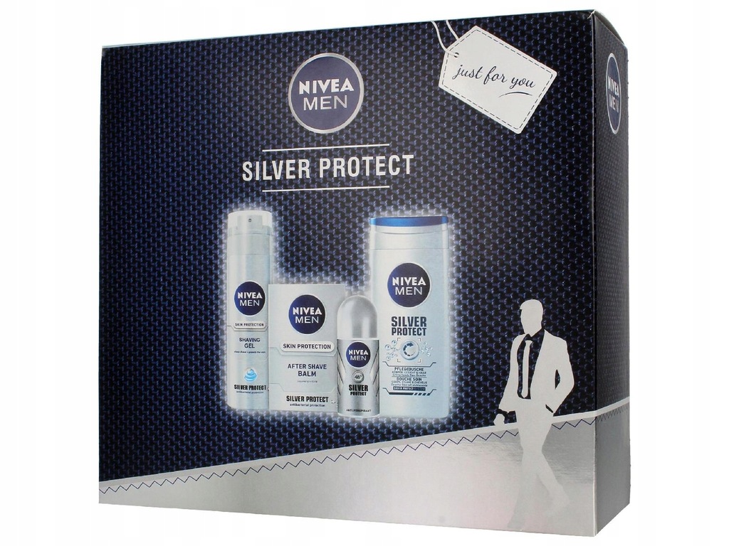 Nivea Zestaw prezentowy Men Silver Protect 50ml)