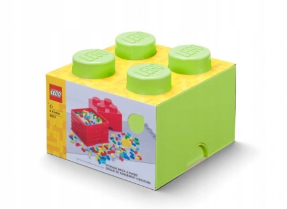 LEGO POJEMNIK KLOCEK 4 WIOSENNA ZIELEŃ 25 cm