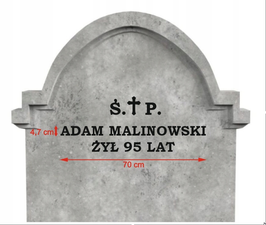 LITERY NAGROBNE NAPISY NA GRÓB