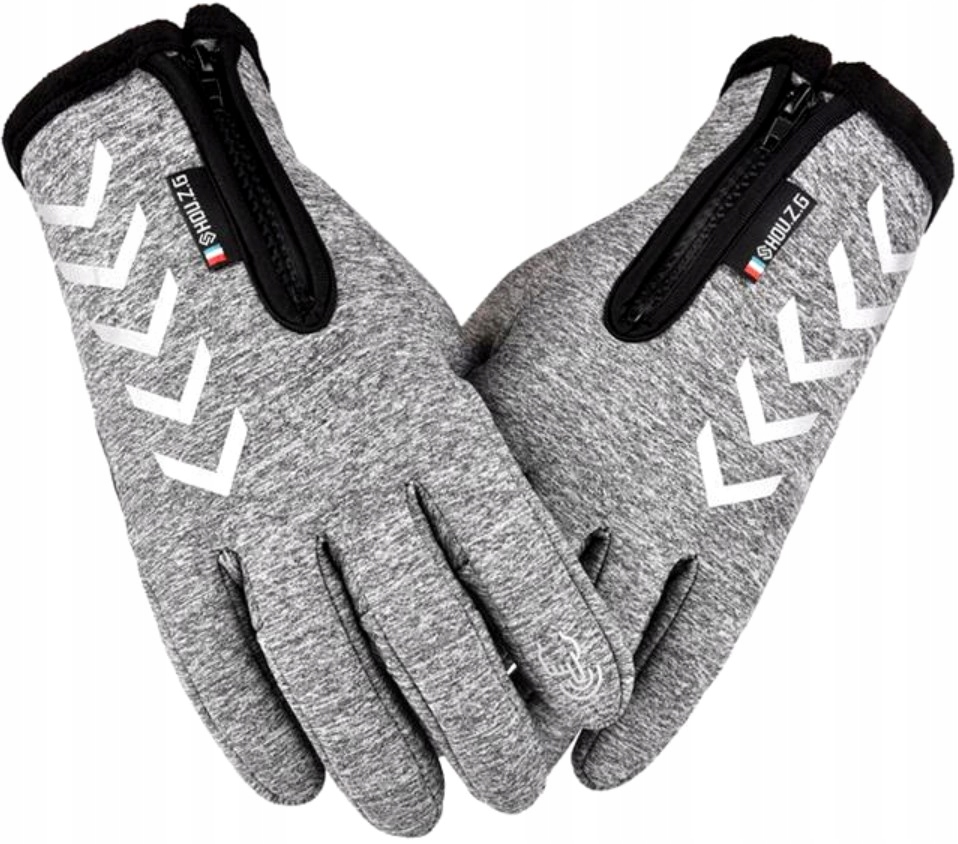 Rękawiczki dotykowe zimowe ocieplane odblaskowe