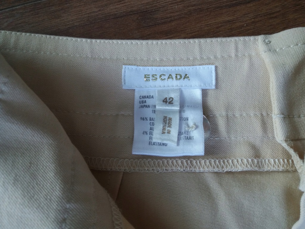 spodnie ESCADA 40/42 100% bawełna