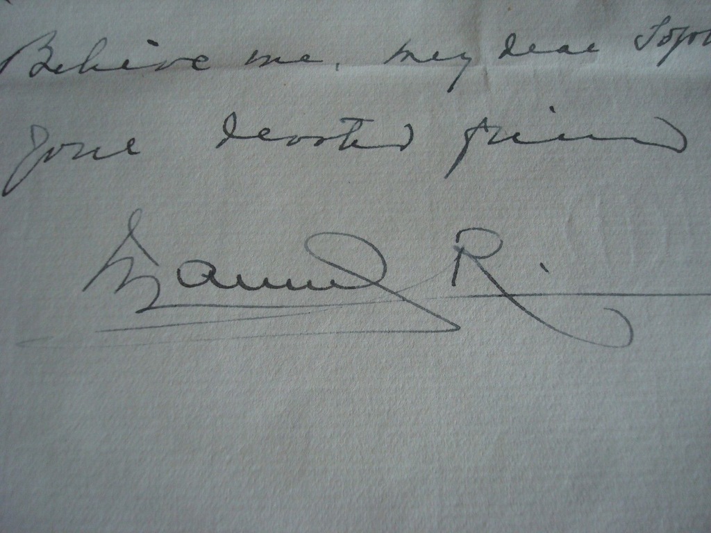 Manuel II - król Portugalii - autograf