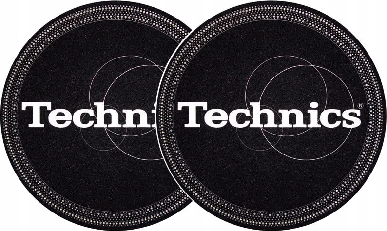 2x Slipmats Technics Strobo - black-silver