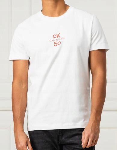 Z4G209*CALVIN KLEIN BIAŁY T-SHIRT Z LOGO XL K00