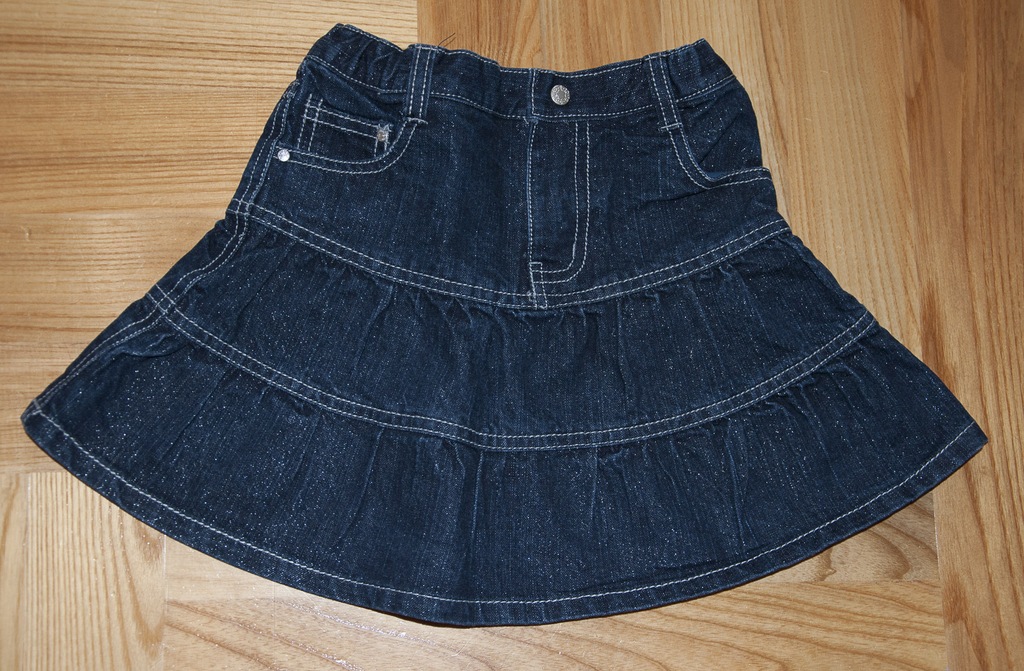 Spódniczka jeans z brokatem 104 cm 4-5L