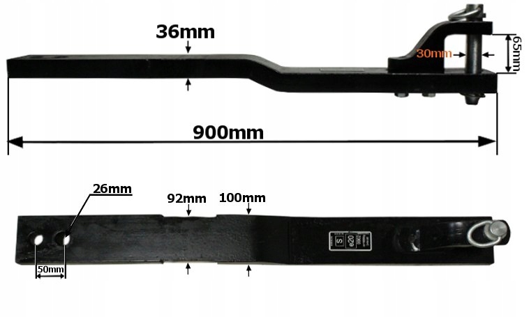 Hak zaczep dolny MF4 Ursus 5714 6014 7015772M1 - 10483154303