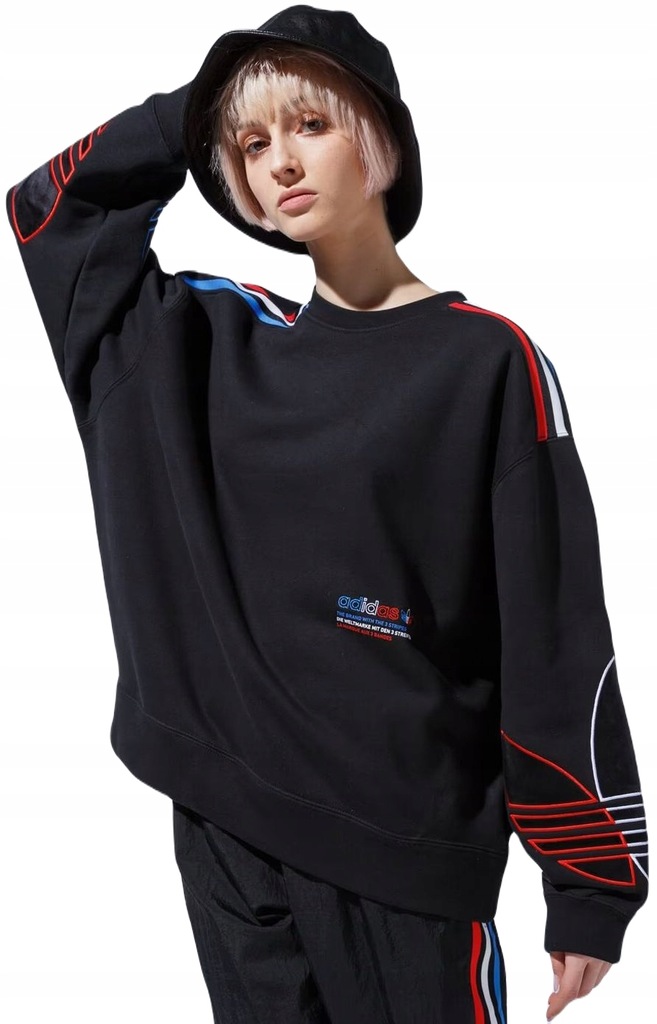 Adidas originals adicolor tricolor trefoil velvet sweatshirt sale