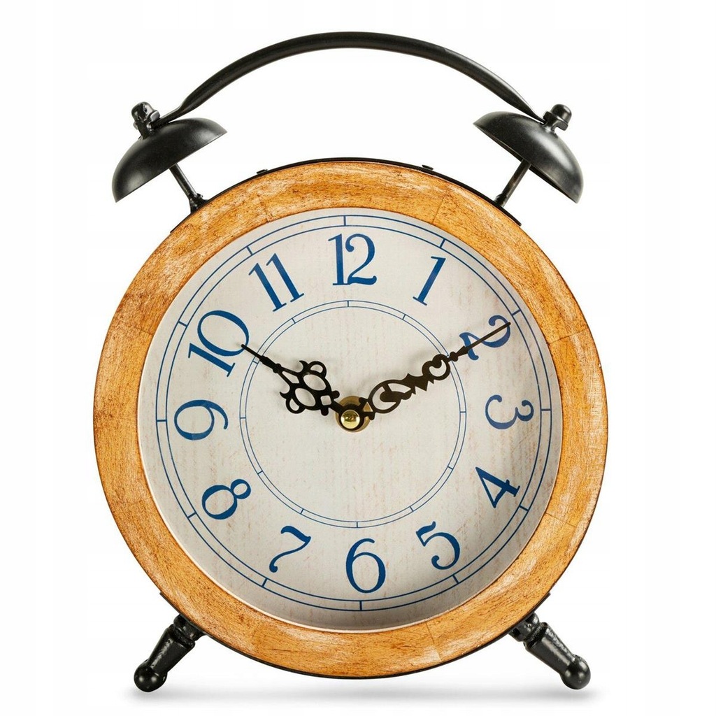 Zegar stojący stołowy na biurko retro wzór budzik