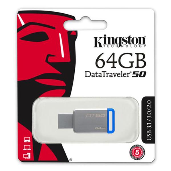 KINGSTON DT50/64GB PAMIĘĆ USB 3.0 DATA TRAVELER