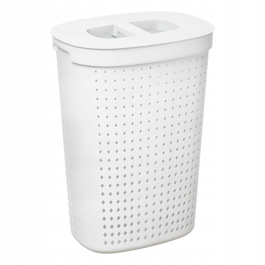 KOSZ NA PRANIE OWALNY BIELIZNĘ SOLIDNY 62L DUŻY S