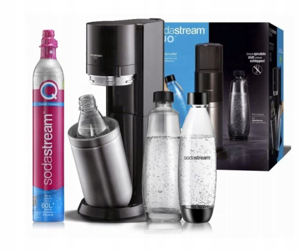 SODASTREAM DUO zestaw CZARNY 2 BUTELKI ZESTAW