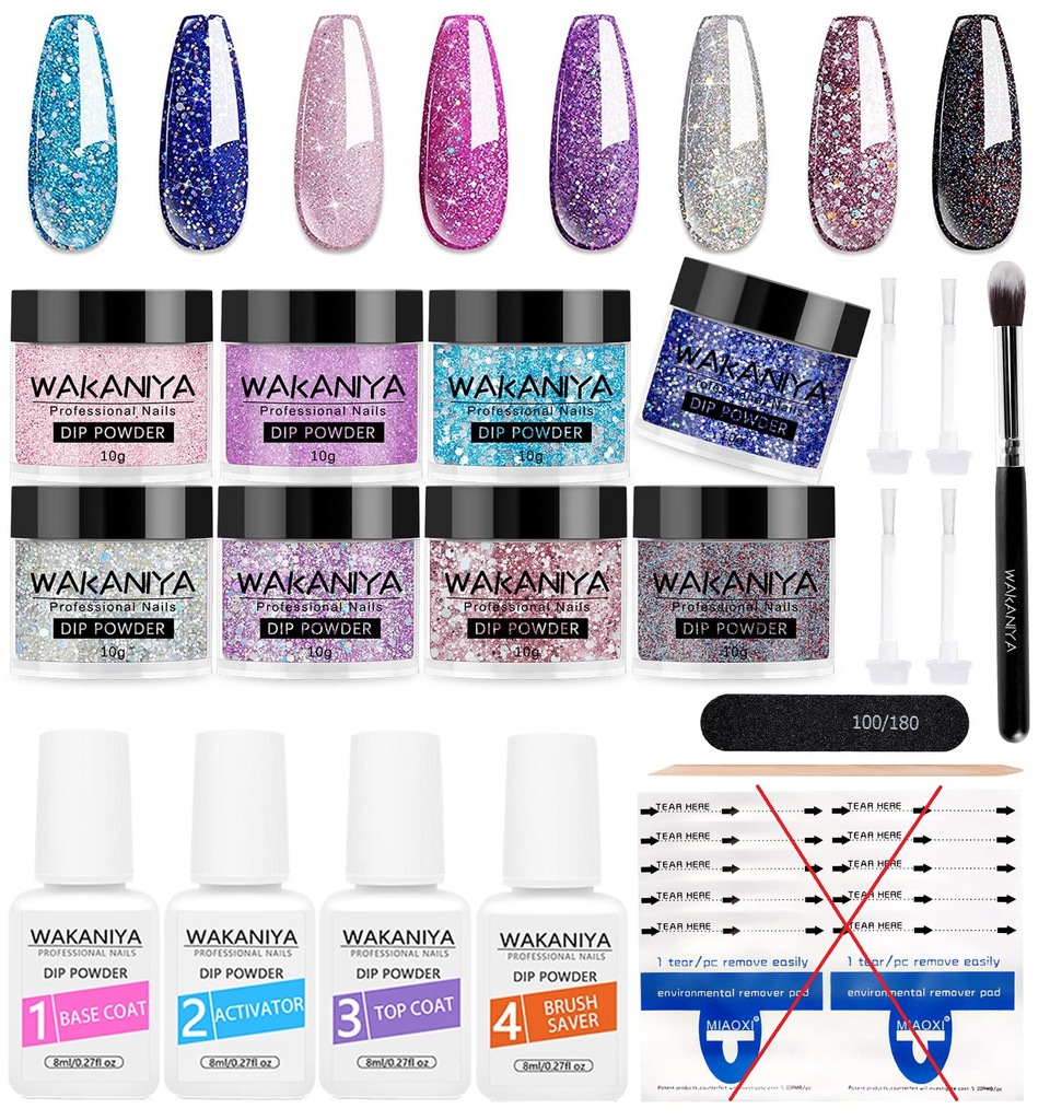 Wakaniya Zestaw do manicure tytanowego 8 kolorów