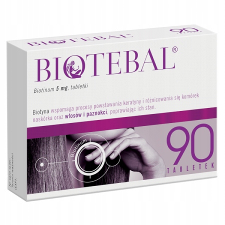 Biotebal 5mg biotyna tabletki 90 szt. 4/2022