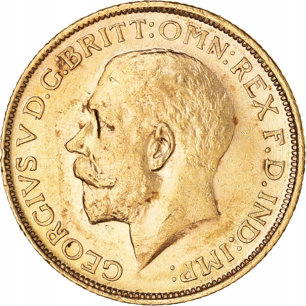 Moneta, Australia, George V, Sovereign, 1913, Sydn