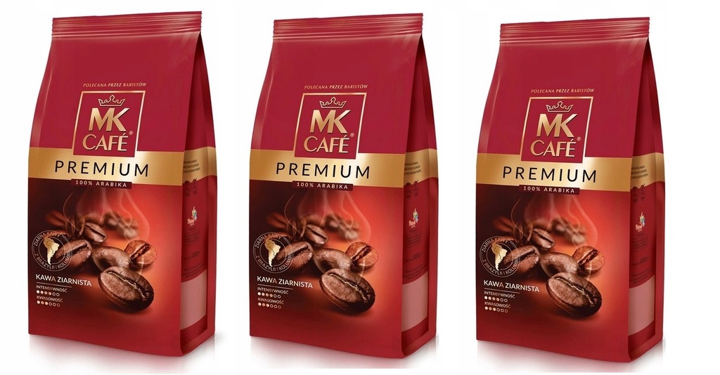 Kawa ziarnista MK Cafe Premium 100% Arabica 3x 1KG