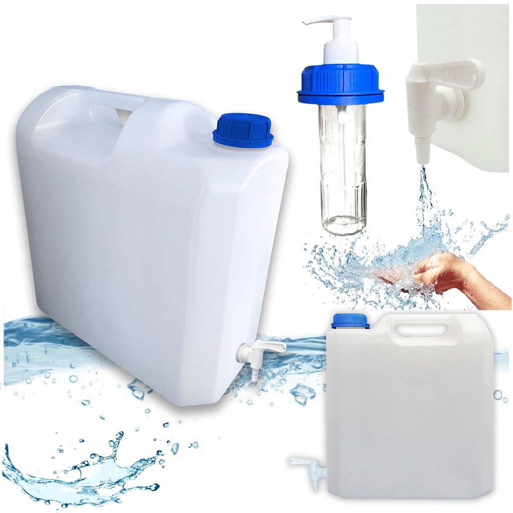 KARNISTER pojemnik na WODĘ 20L kran PLASTIKOWY ATEST WODY PITNEJ DOZOWNIK