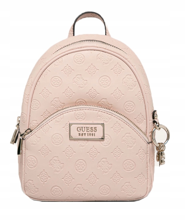 PLECAK GUESS W PRINT 4G LOGO LOVE BLUSH RÓŻOWY