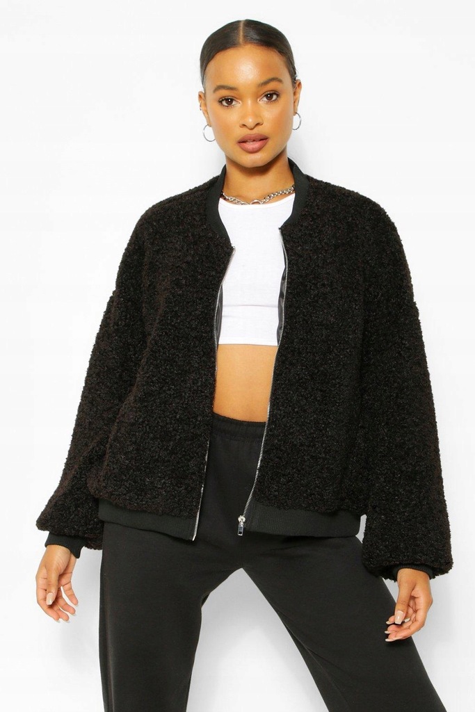 K3H110 BOOHOO__NX5 CZARNA KURTKA BOMBER__46