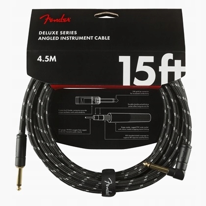 Fender Deluxe 15' Angle Black Tweed kabel