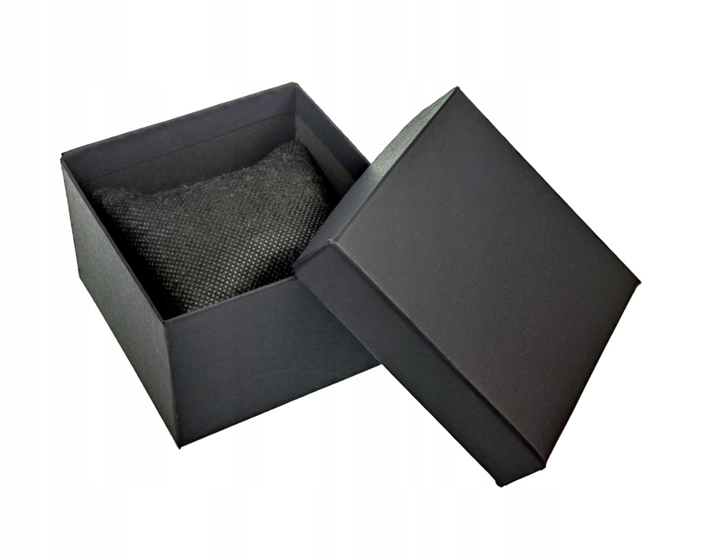 Prezentowe pudełko na zegarek czarne z poduszką