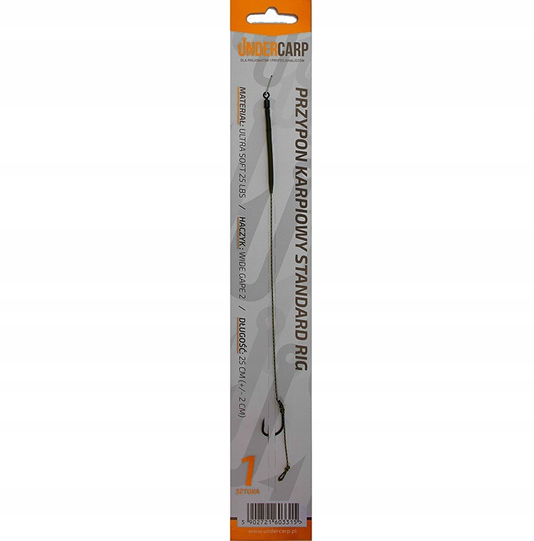 UnderCarp Przypon karpiowy Standard Rig rozmiar 4 - 1sztuka