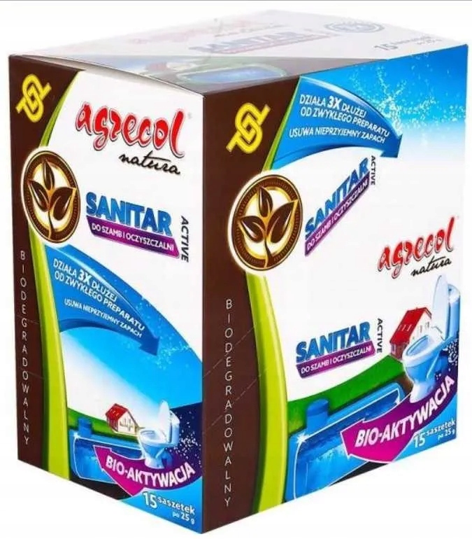 AGRECOL NATURA Preparat do szamb SANITAR ACTIVE, 15 x 25 g