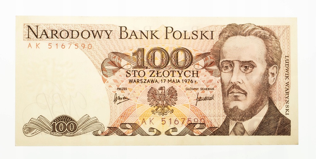 100 ZŁOTYCH 17.05.1976, seria AK st.2