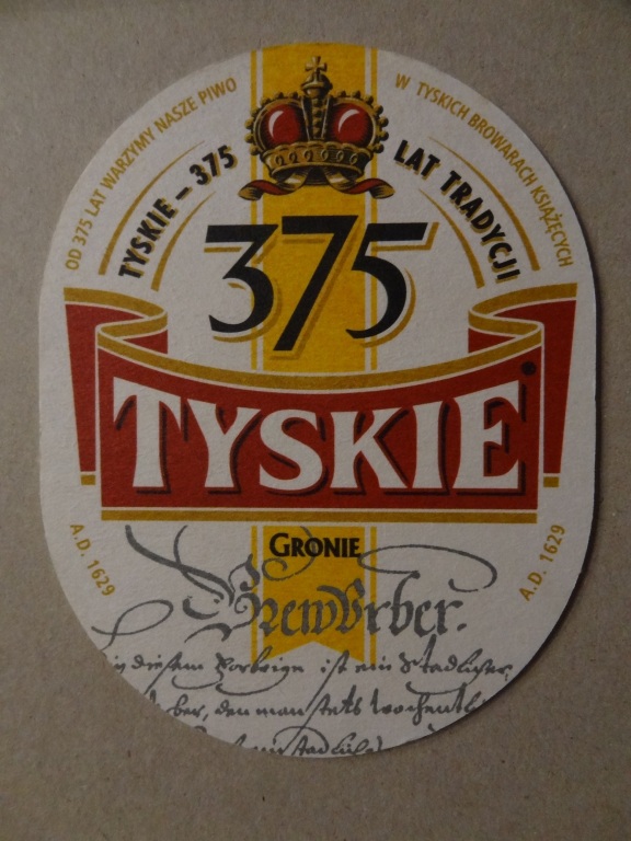 Podstawka / Podkładka TYSKIE 375 lat tradycji