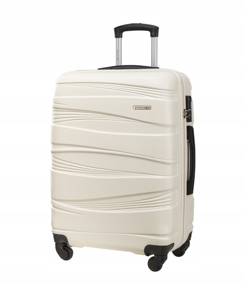 Średnia walizka Puccini ABS020B biała 77 litrów