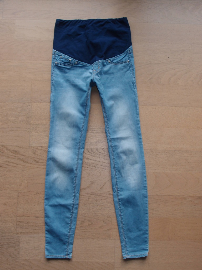 Ciążowe jeansy H&M MAMA SKIN rurki rozm.34