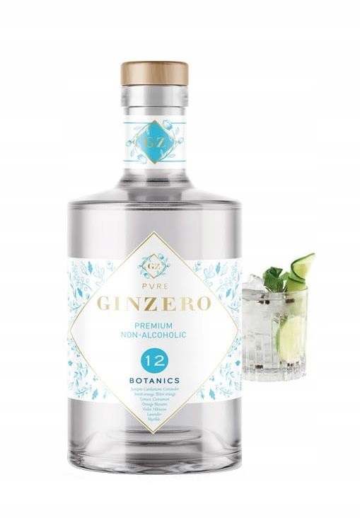 GINZERO - Gin bezalkoholowy 12 ziół, 700 ml, 0%