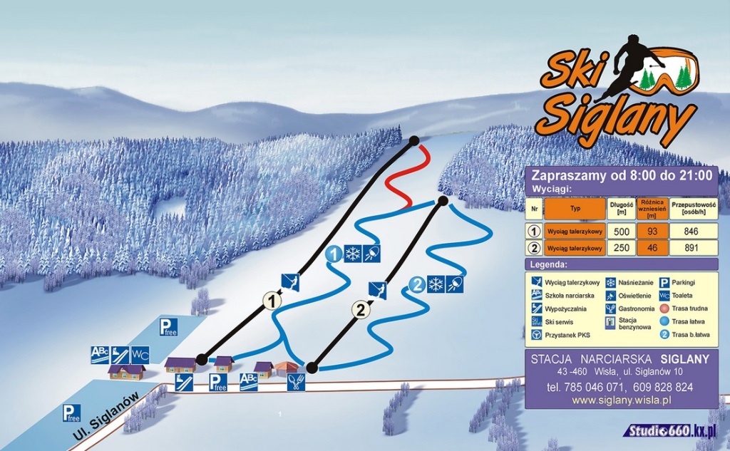 Skipass 5-godziny na stoki  Ski Siglany w Wiśle