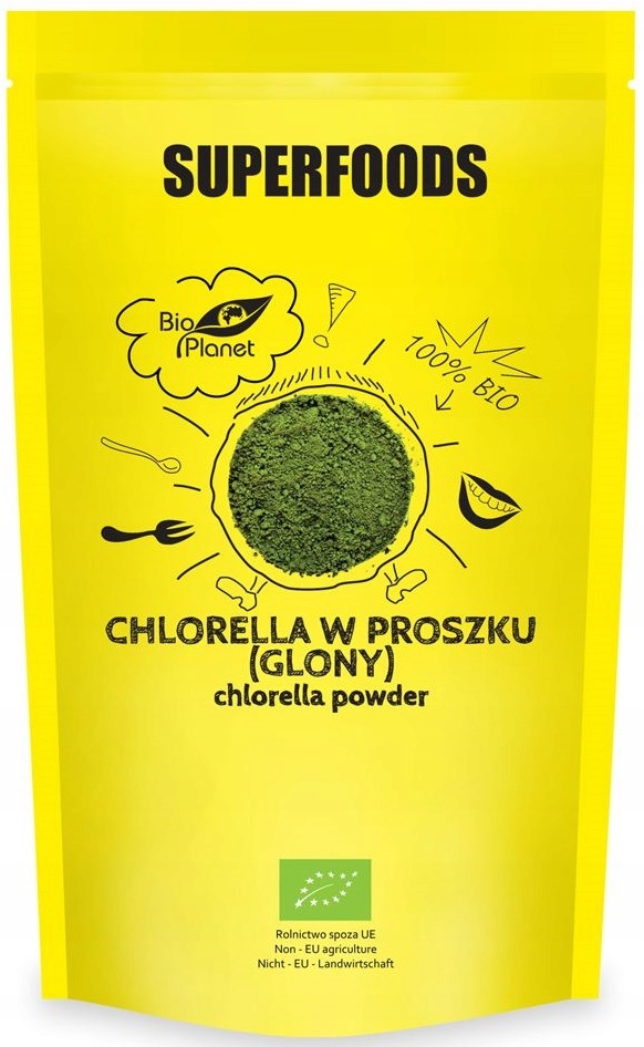 CHLORELLA W PROSZKU EKOLOGICZNA SUPERFOODS 200G