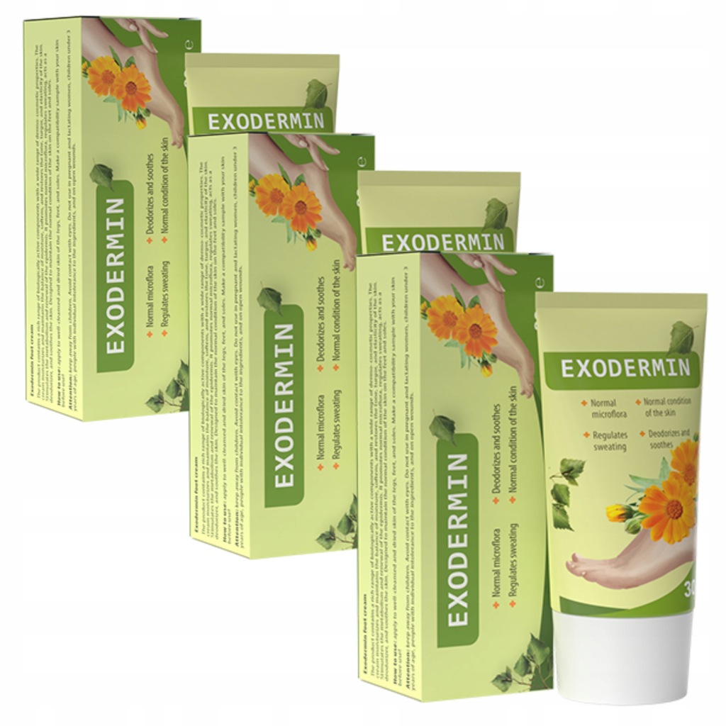 3x Exodermin 30ml - Aktywnie chroni skórę stóp