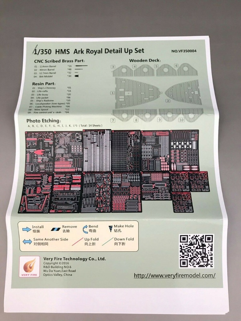 Купить VeryFire 350004 1/350 Набор деталей Ark Royal 1939: отзывы, фото, характеристики в интерне-магазине Aredi.ru