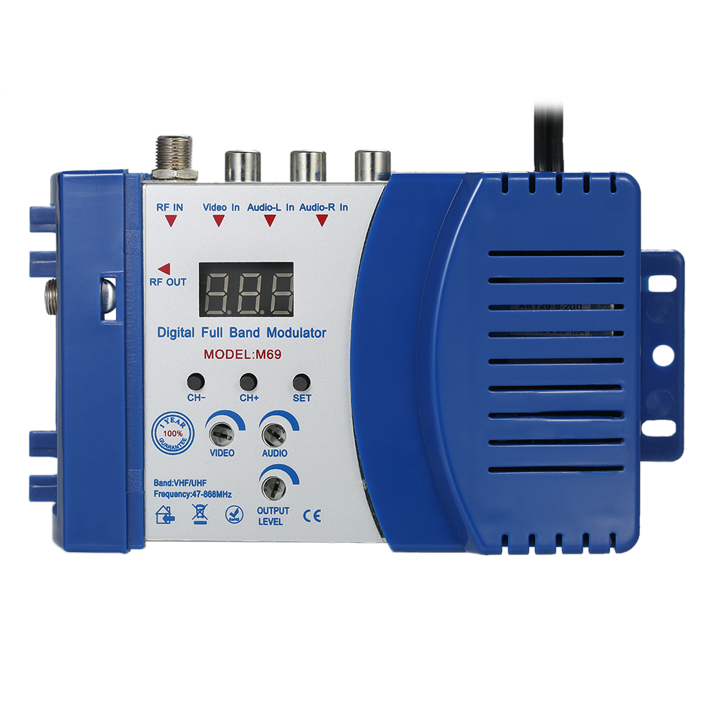 M69 Modulator AV do RF niebieski 10481844017 oficjalne archiwum Allegro