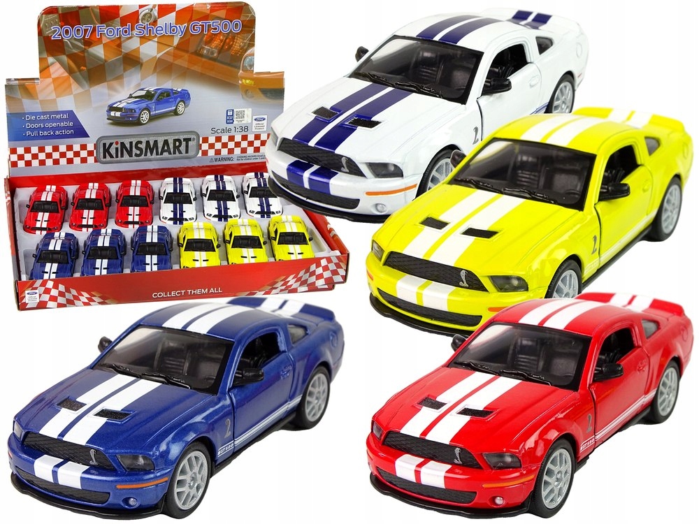 Metalowe Autko Ford Shelby GT500 2007 1:38 4 Kolor