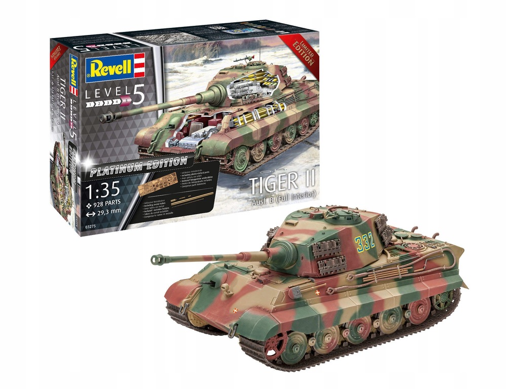 Купить НАБОР ДЛЯ МОДЕЛИРОВАНИЯ REVELL 03275 TIGER II AUSF.B 1:35: отзывы, фото, характеристики в интерне-магазине Aredi.ru