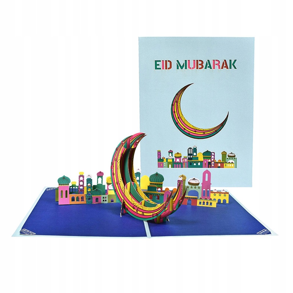 Kartki z życzeniami Eid Mubarak Popup Card Mu