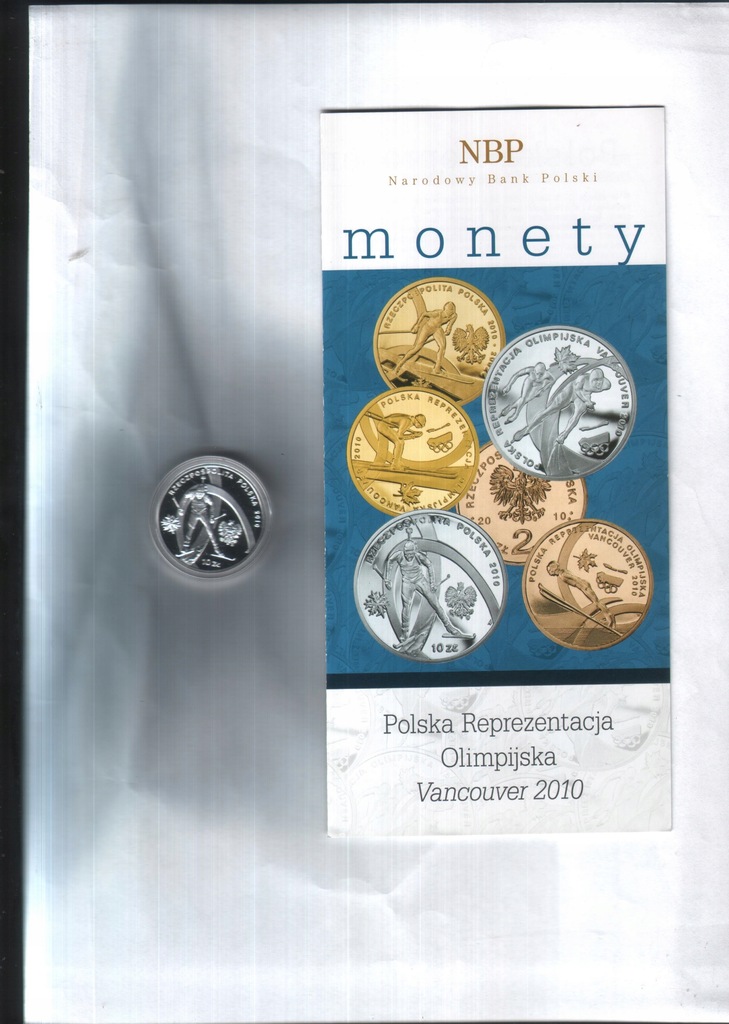 Moneta 10zł - 2010 - Polska Repr. Olim. Vancouver.