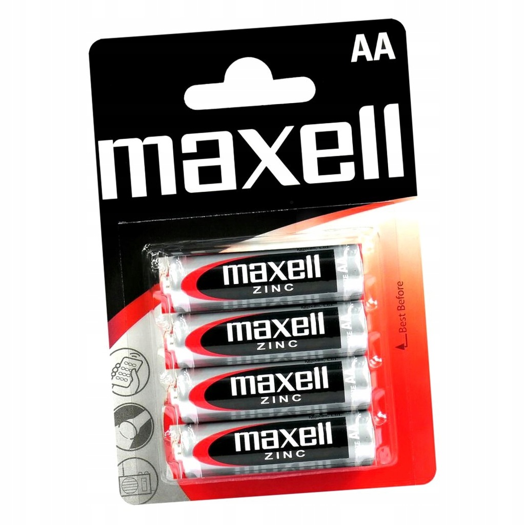 4 x bateria cynkowo-węglowa Maxell R6 / AA