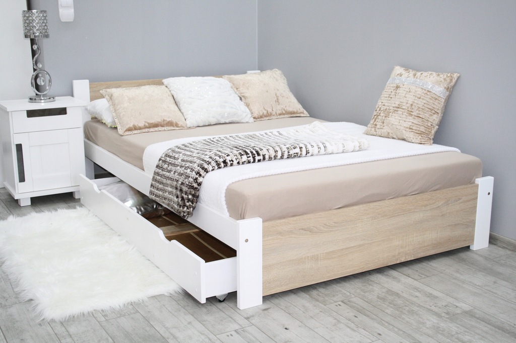Купить 3Д кровать 120х200 белая + массивный каркас дуб Сонома: отзывы, фото, характеристики в интерне-магазине Aredi.ru