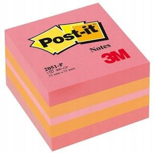 KARTECZKI POST-IT 51 X 51 MM RÓŻOWE (400)