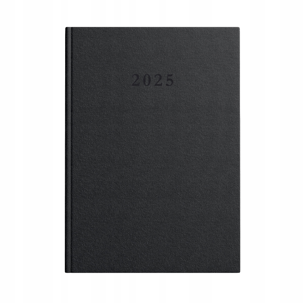 Kalendarz dzienny książkowy A4/2025 CZARNY TOP2000