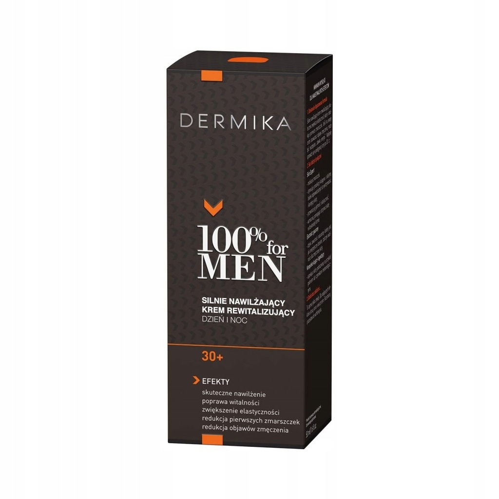 Dermika 100% for Men Cream 30+ silnie nawilżający krem rewitalizujący na dz