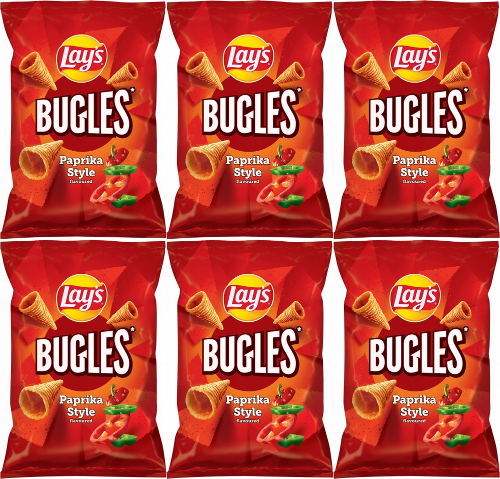 Chipsy Bugles Paprika Style Kukurydziane 75G x6