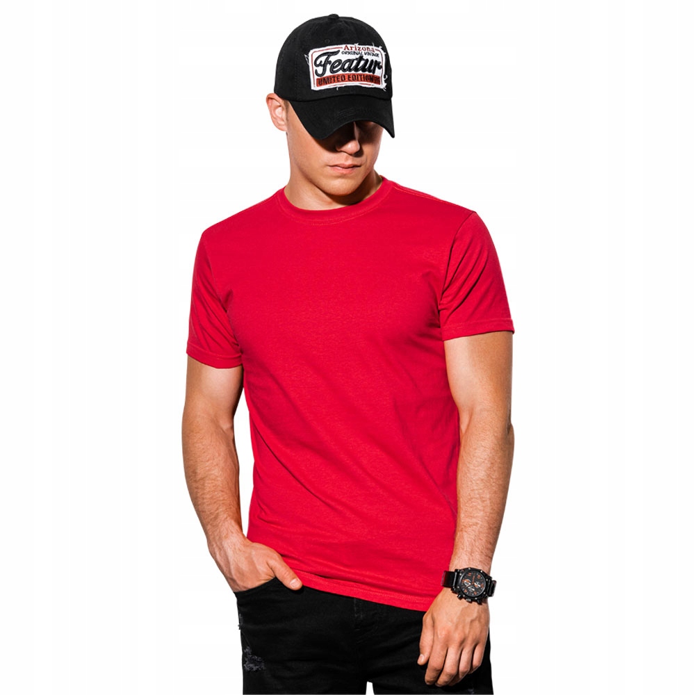 T-shirt koszulka męska S884 czerwony XXL